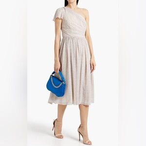 Mikael Aghal One Shoulder Floral Print Dress